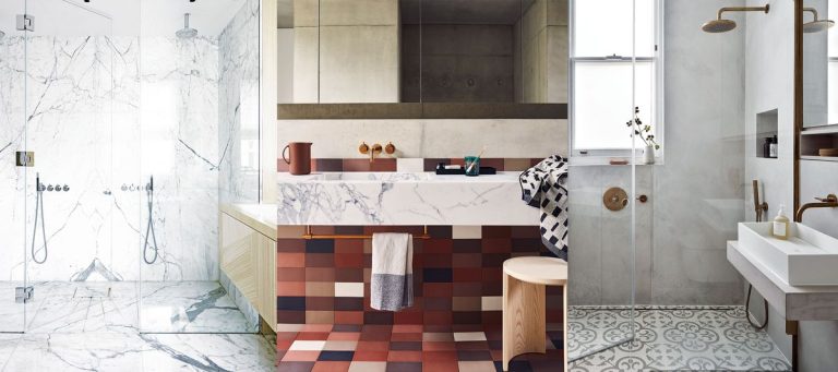 Idées de sol de douche – 10 looks, agencements et couleurs pour une salle de douche