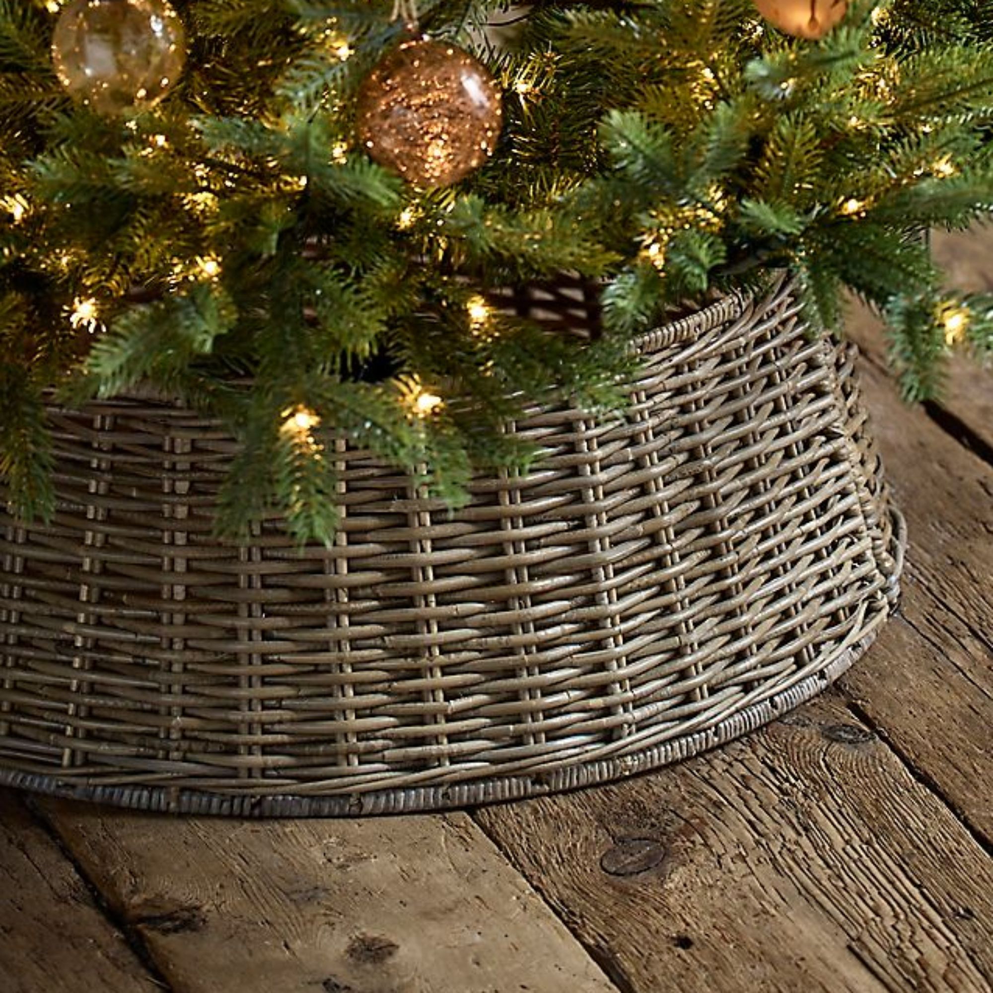 Jupe Sapin Noël Fausse Fourrure - Collier Décoratif 40x60 Cm, Doux, Protège Le Sol
