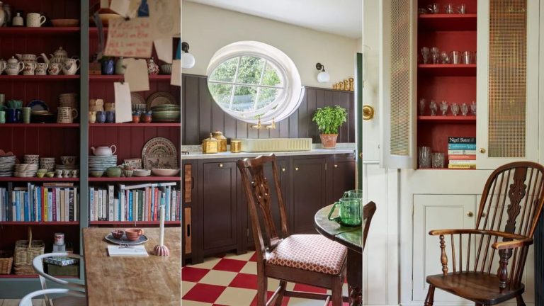 La palette de couleurs de la cuisine de Farrow & Ball en 60 secondes prouve que le « rouge inattendu » est là pour rester pour 2025 – 3 couleurs de peinture pour recréer le look