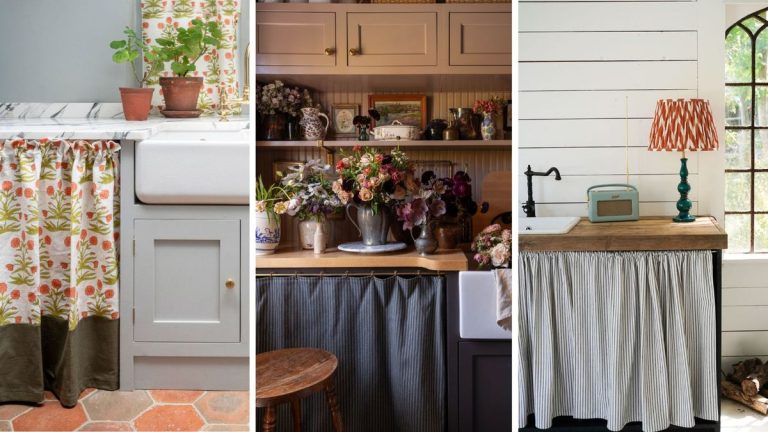 Faut-il remplacer les portes de vos armoires de cuisine par des rideaux ? Les designers décident si cette tendance de cuisine vintage est réellement pratique