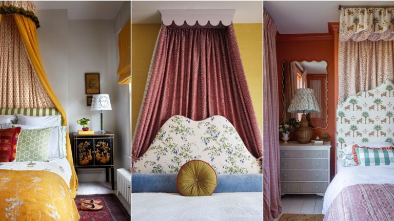 Cette tendance historique des meubles fait un retour dans les chambres les plus élégantes – les concepteurs expliquent pourquoi ils aiment la renaissance de la canopée du lit Cette tendance historique des meubles fait un retour dans les chambres les plus élégantes - les concepteurs expliquent pourquoi ils aiment la renaissance de la canopée du lit