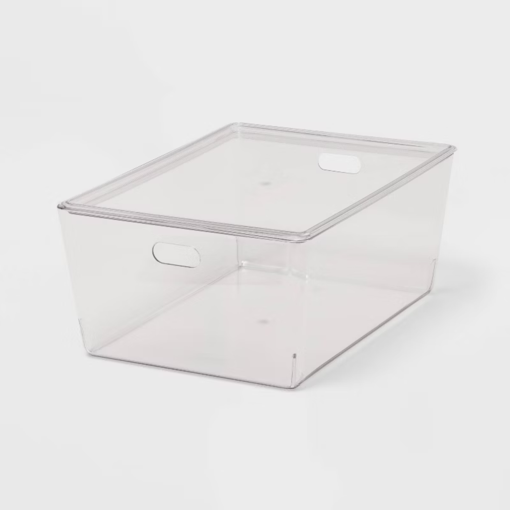 Bin clair d'empilement d'empilement de 11L avec couvercle