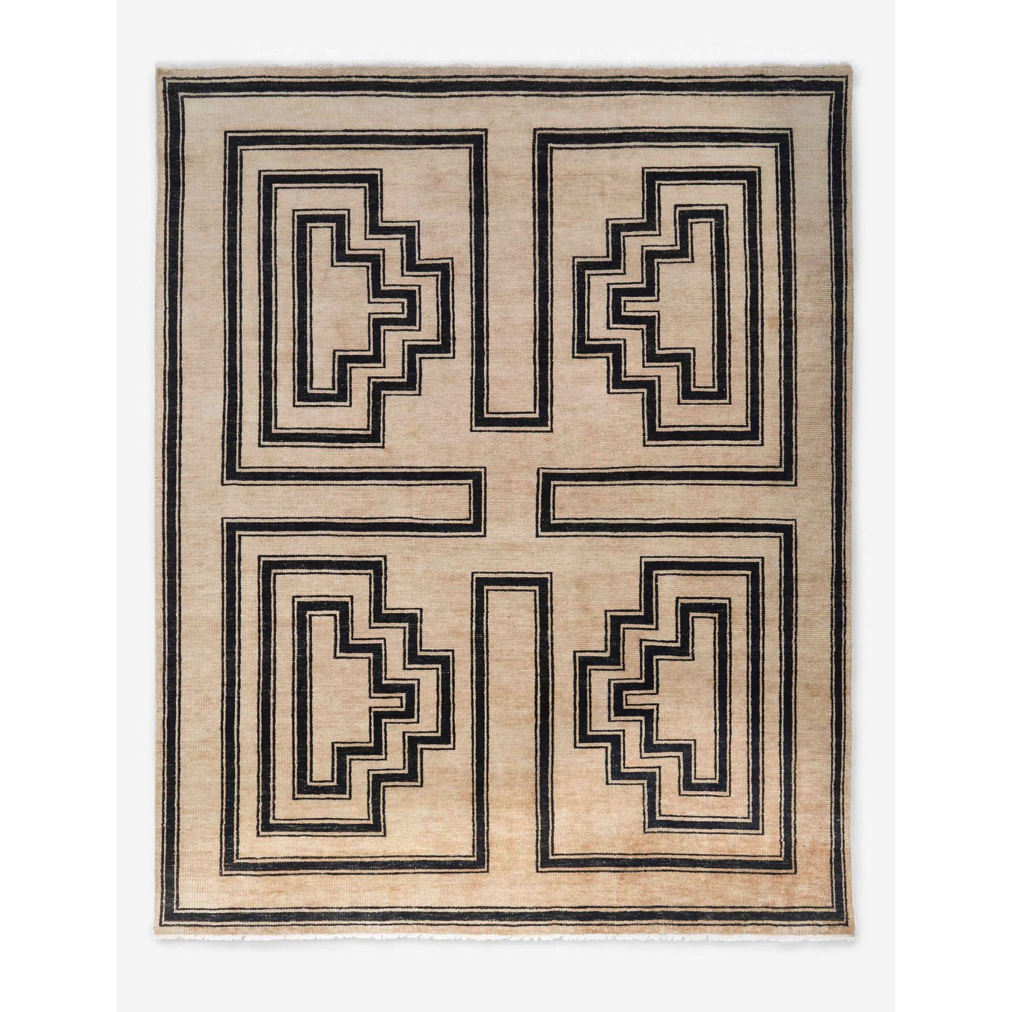tapis géométrique de Lulu et Géorgie
