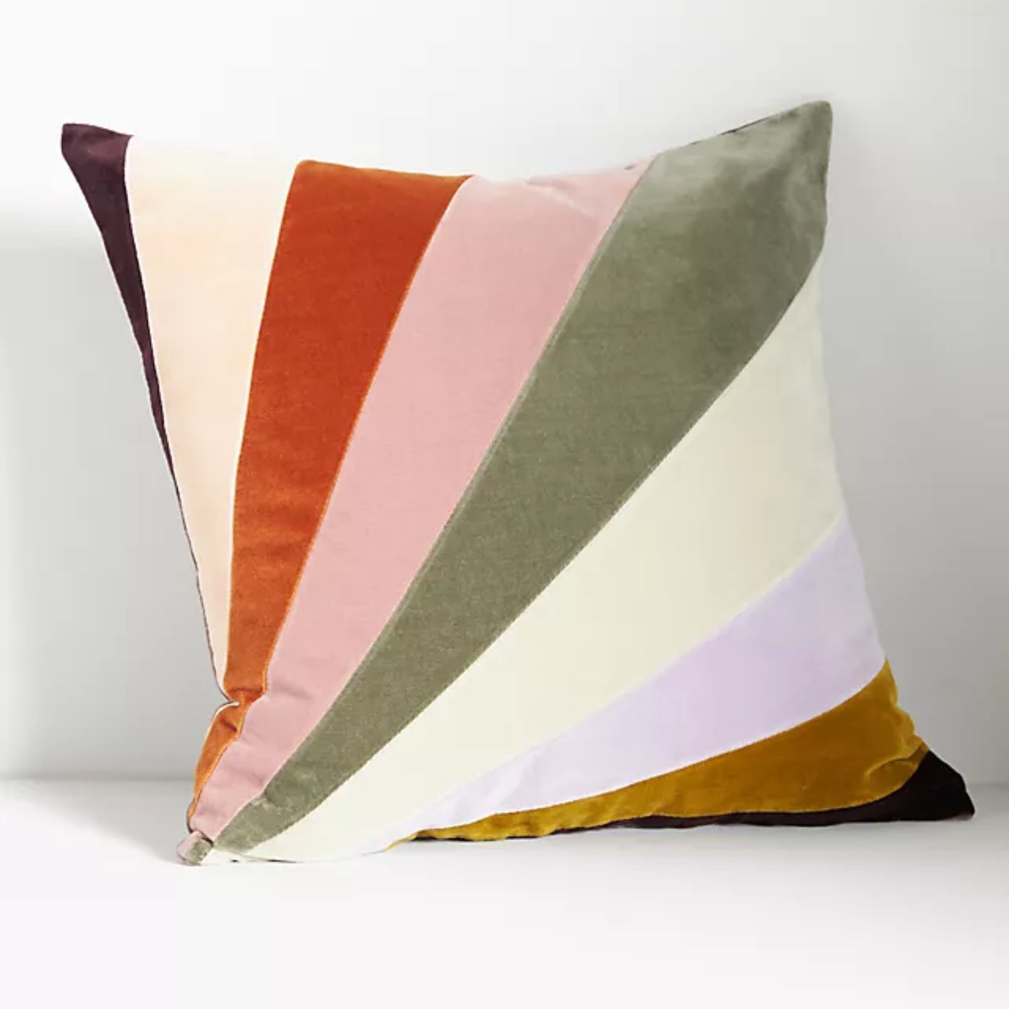 coussin rayé anthropologie