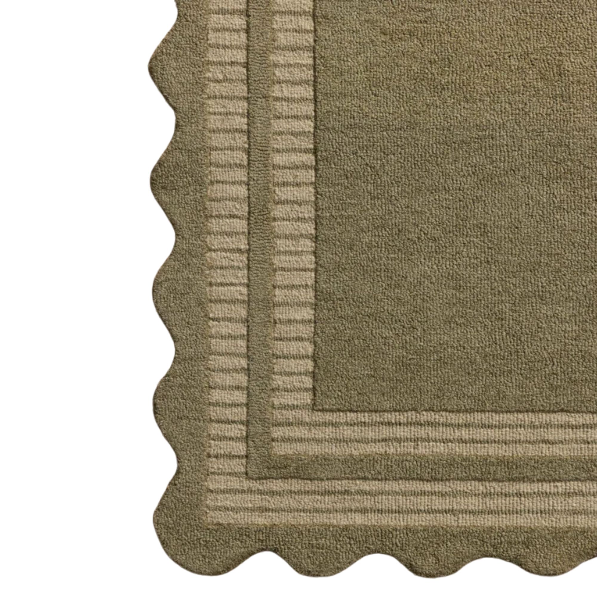 Un tapis d'olive ondulé gêné