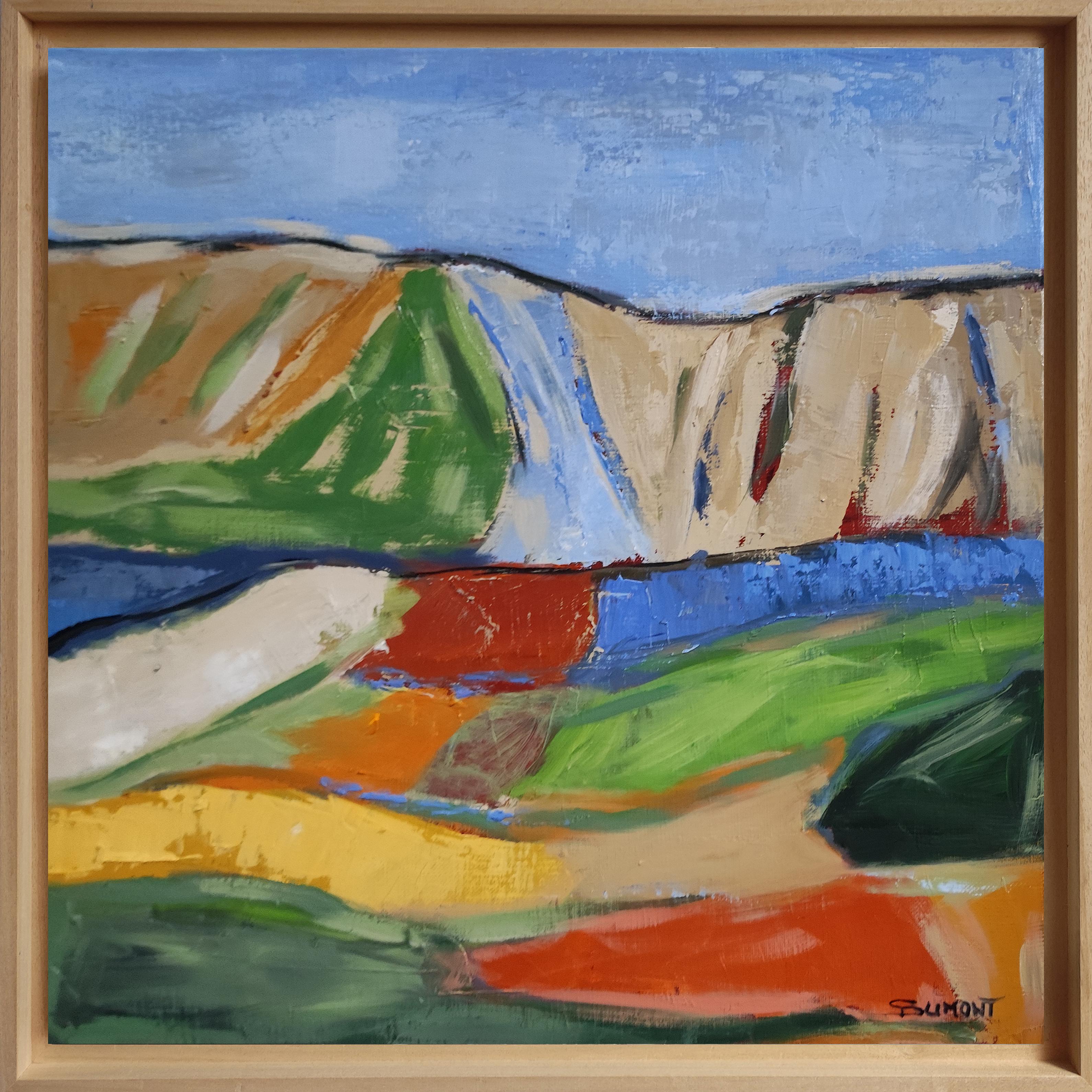 Paysage abstrait, campagne, contemporain, français