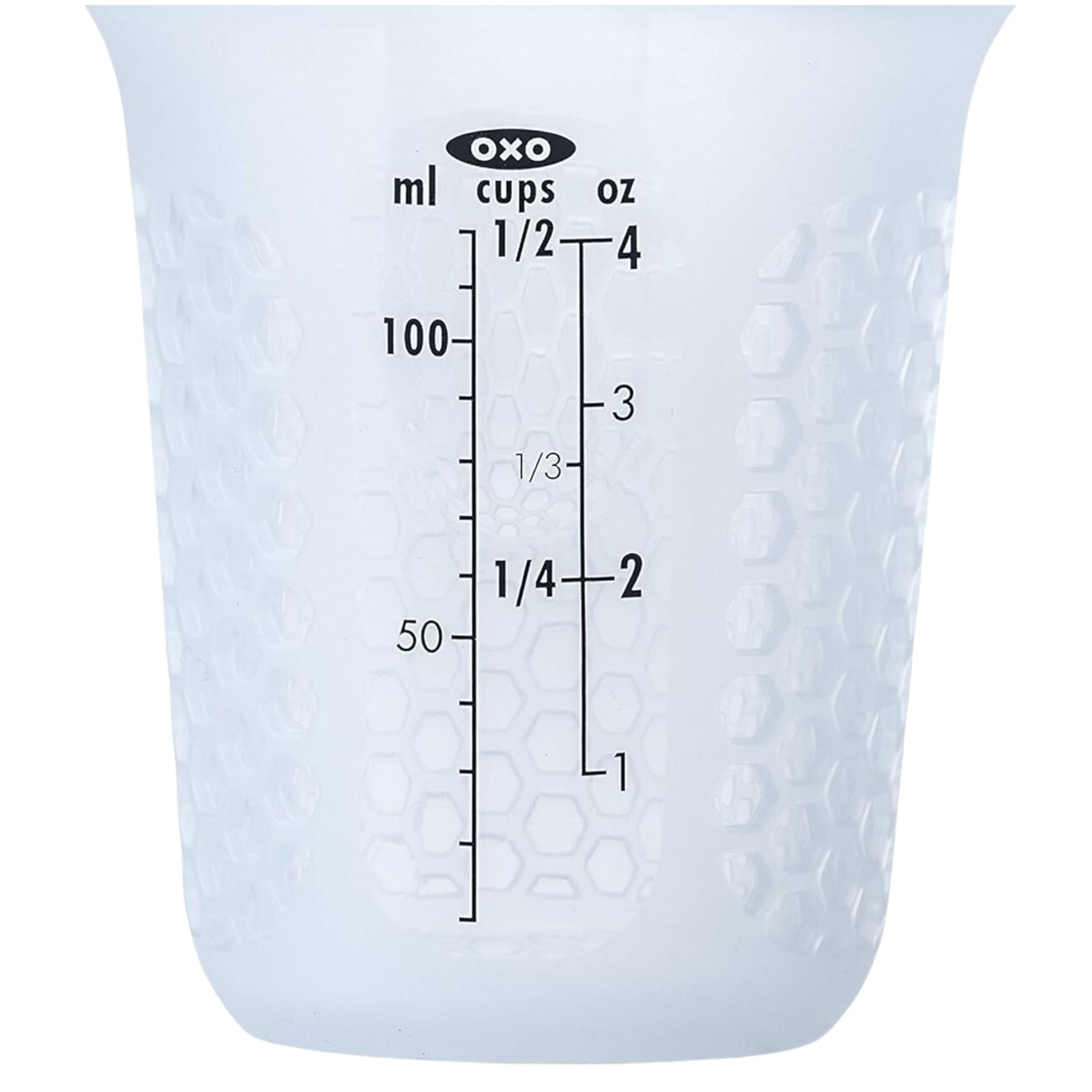 Une tasse de mesure en silicone en plastique