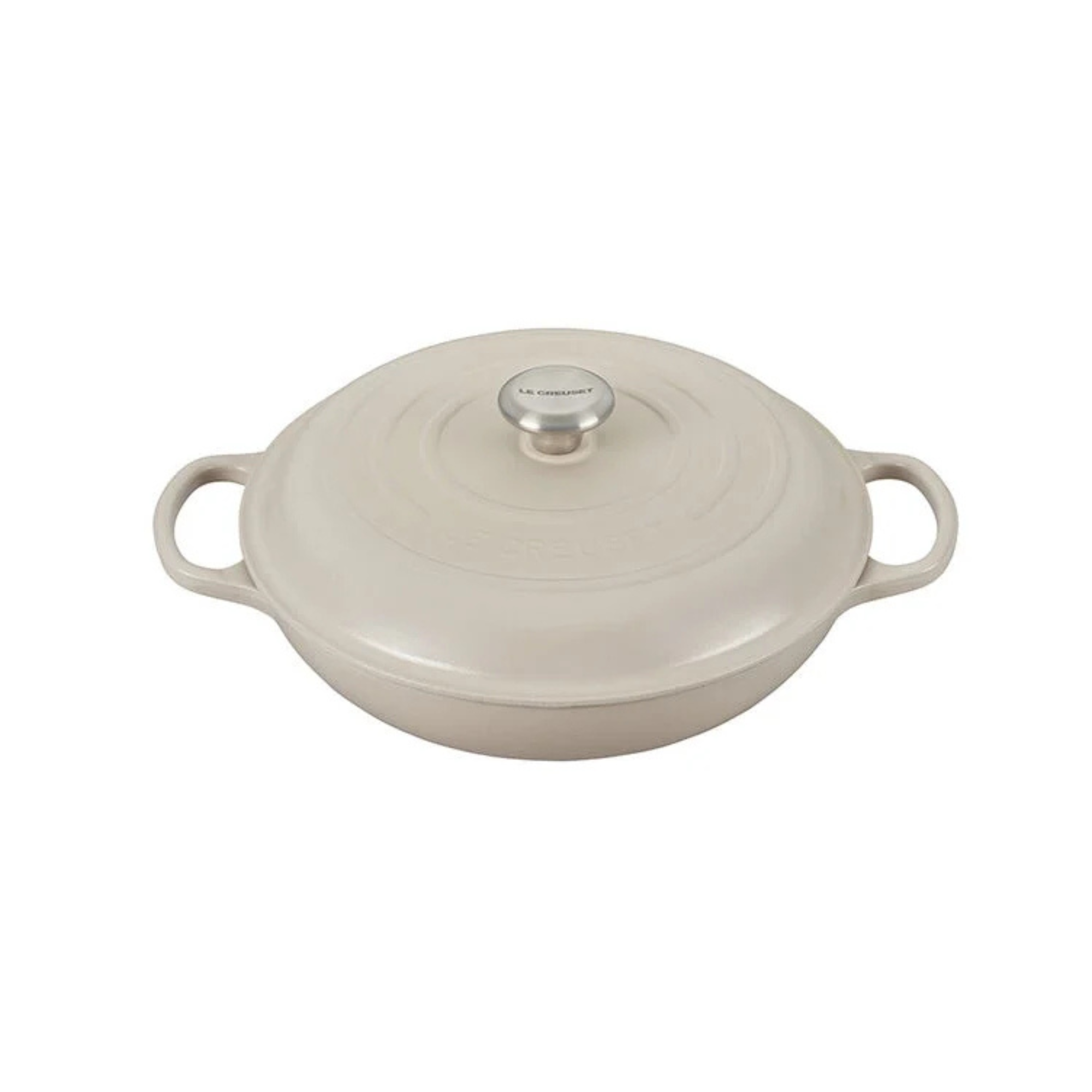 Le Creuset Cast Iron Signature Braiser en brioche