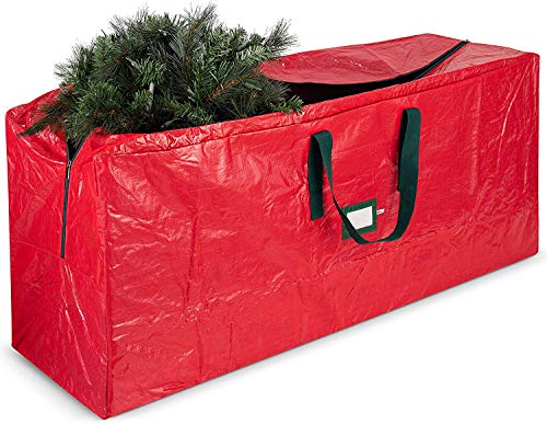 Sac de rangement d'arbre de Noël Red Zober avec poignées noires