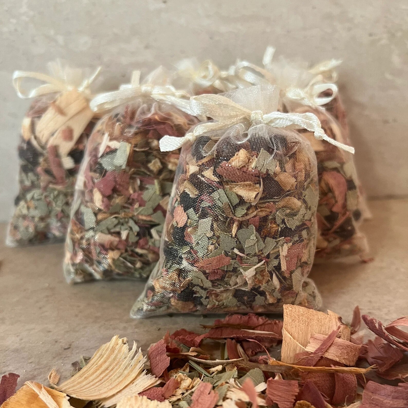 Ensemble de 6 sachets de cèdre, d'eucalyptus, de genévrier et de citron