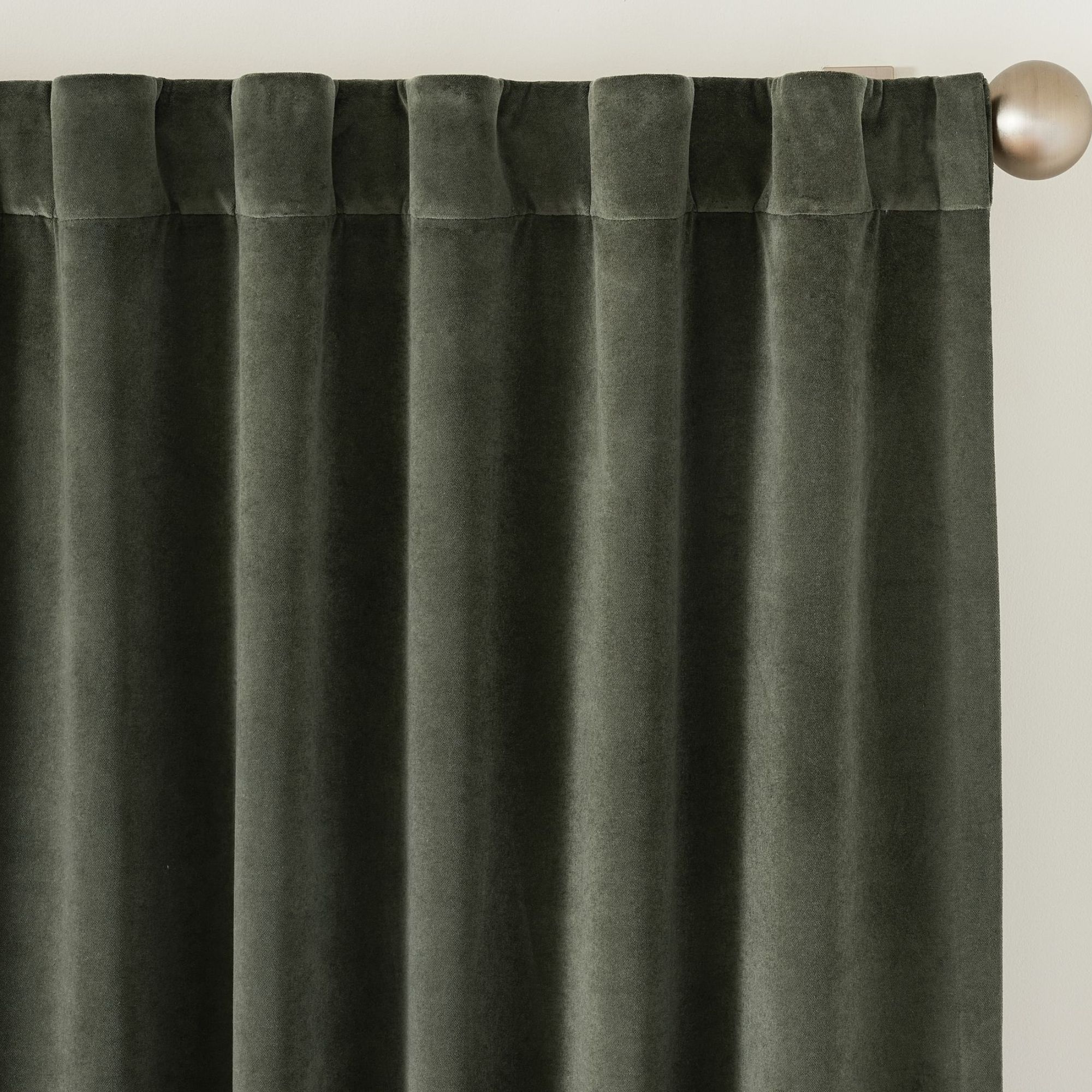 Curtain de noir de noir en velours en mousse (50