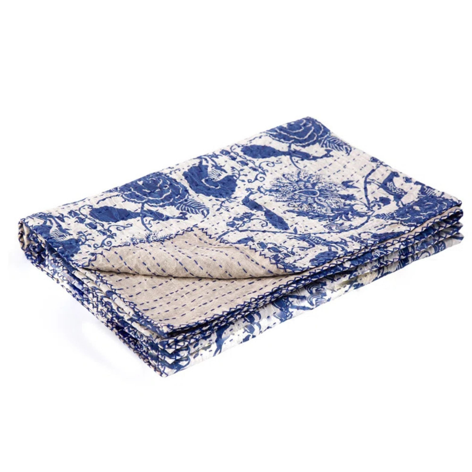 Kantha Couverture de lancer à la main
