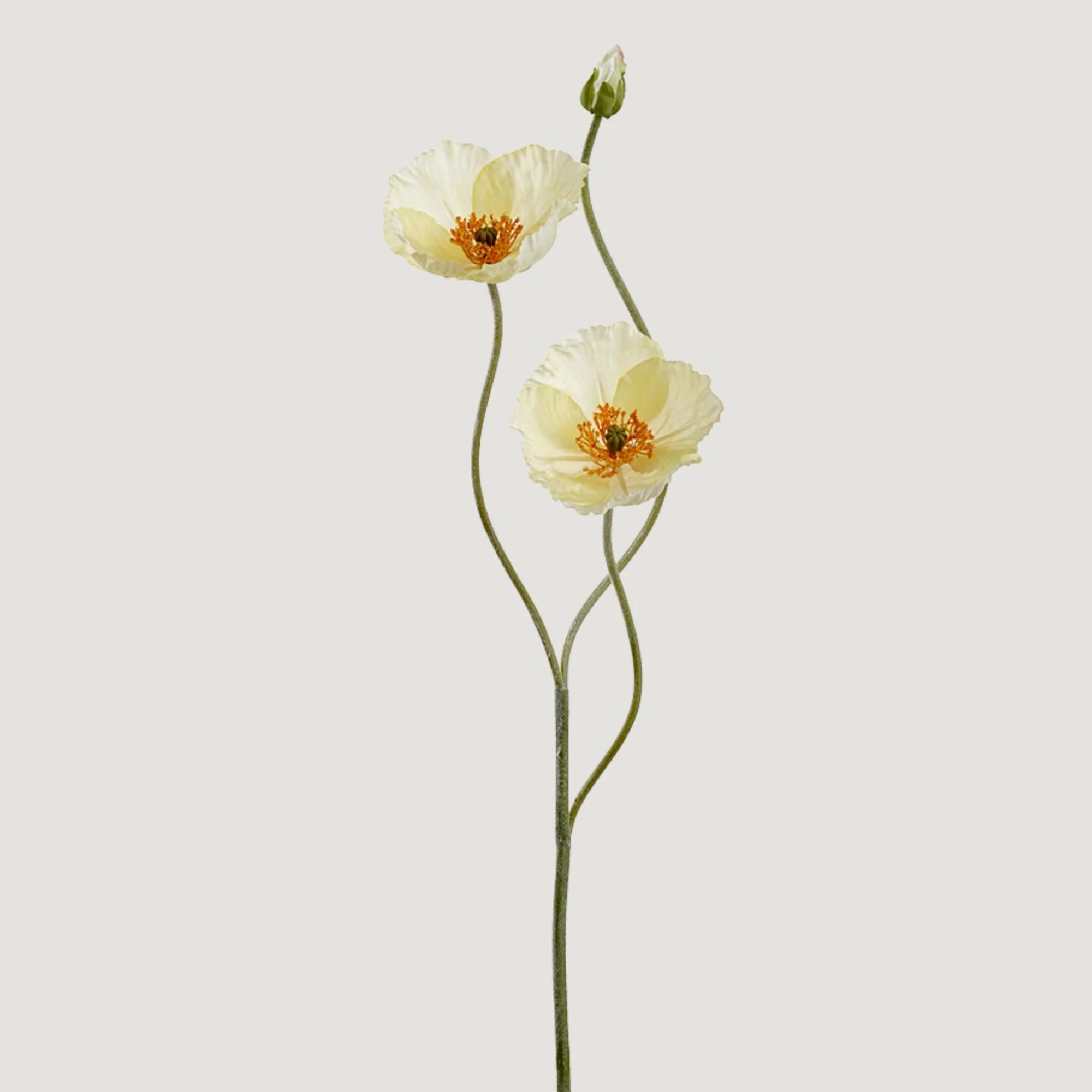 Fleurs de pavot artificielles blanches