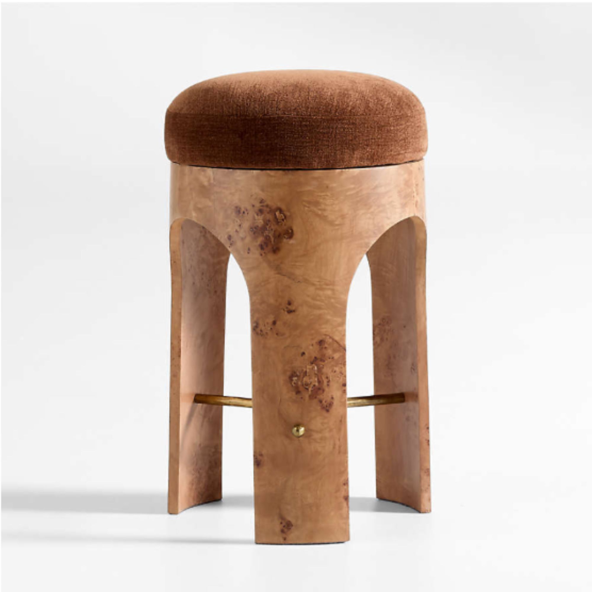 Carolina Burl Wood Swivel Counter Counter