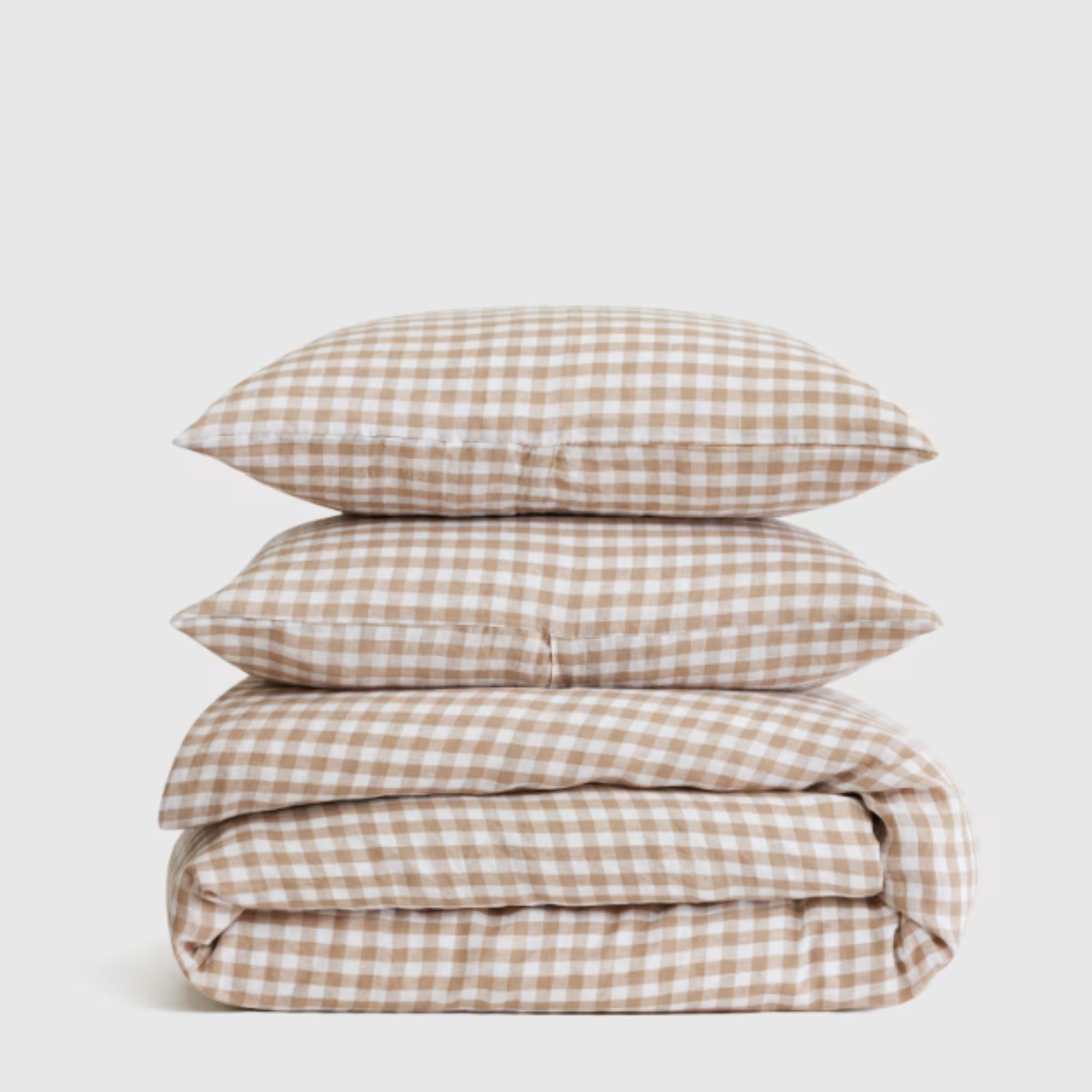 Cafe Gingham Ensemble de couverture de couette en lin européen