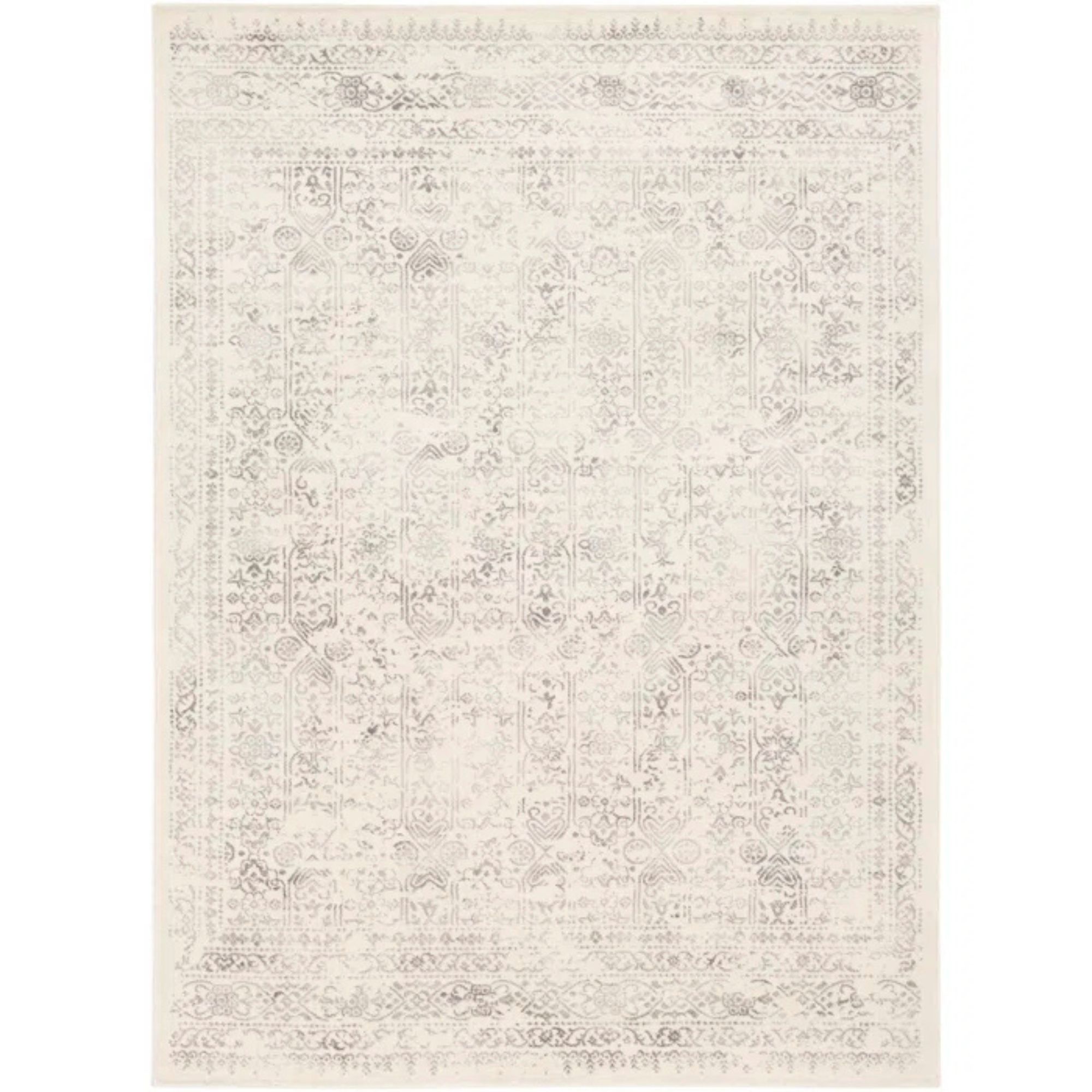 Wayfair, Désoto Oriental Crème / Grey Area Rapis carré 7 'x 10"