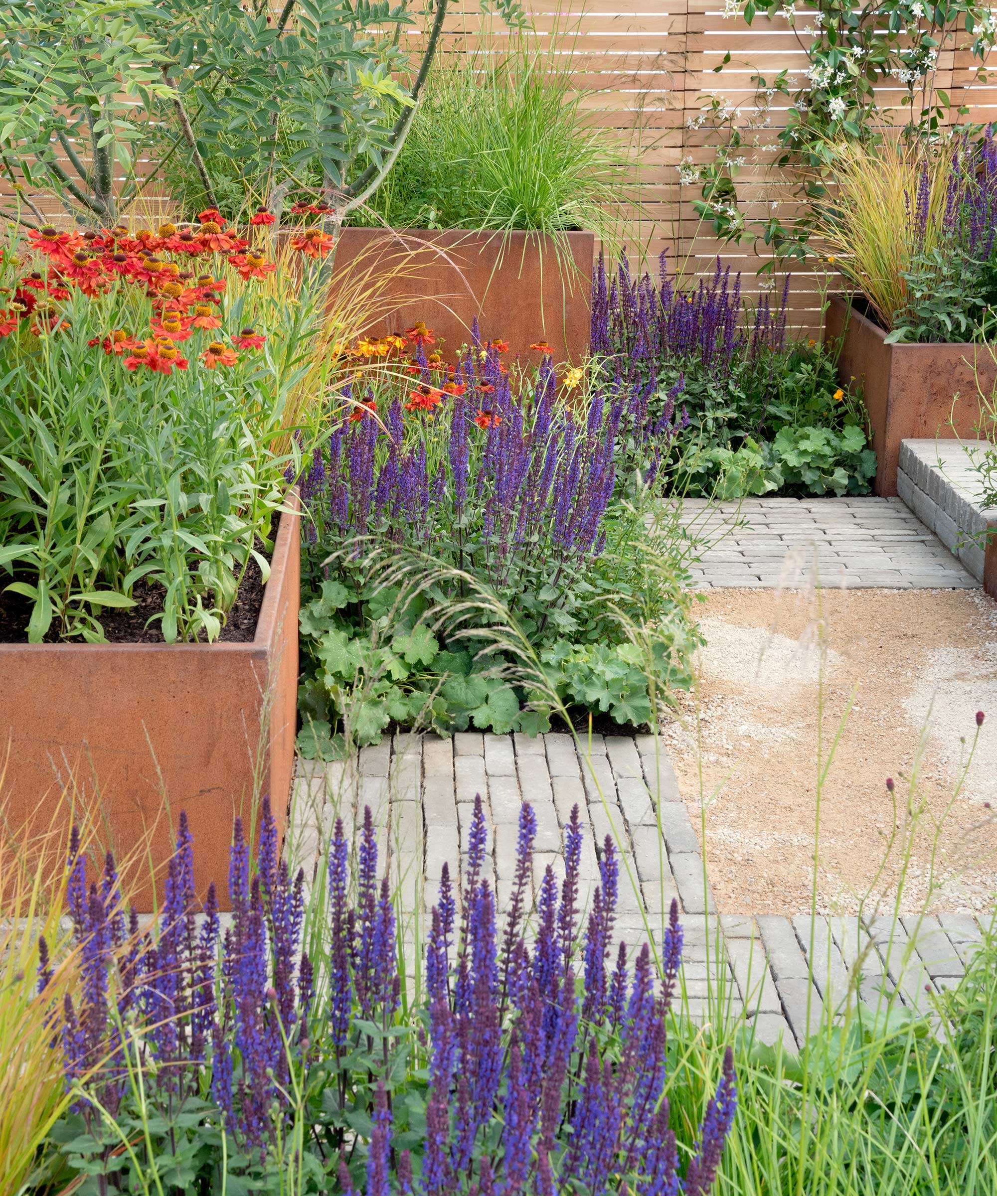 lits de jardin en acier Corten surélevés