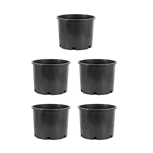 Pro cal hgpk5phd cercle rond de 5 gallons de largeur de large injection de jardin en plastique moulé de jardin en plastique pour intérieur ou extérieur (ensemble de 5)