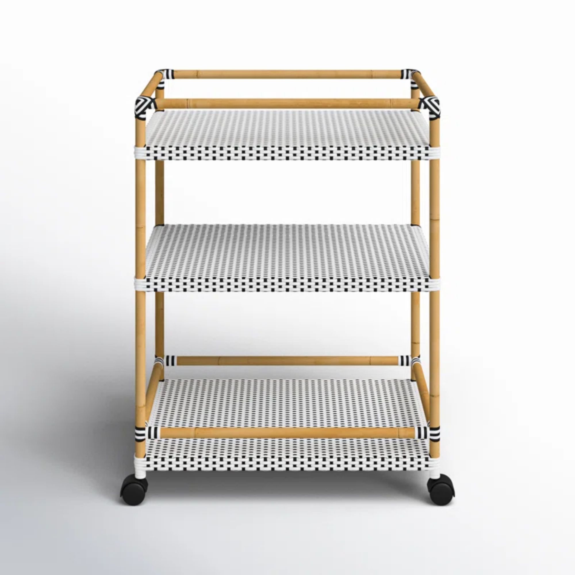 Chariot de bar Ellie avec matériau extérieur en métal