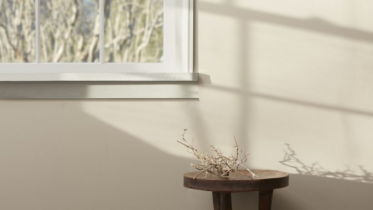 Le lin naturel de Benjamin Moore est-il la peinture beige parfaite? Nous explorons pourquoi cette nuance neutre est un «choix sûr mais bon» A wall painted in a neutral color