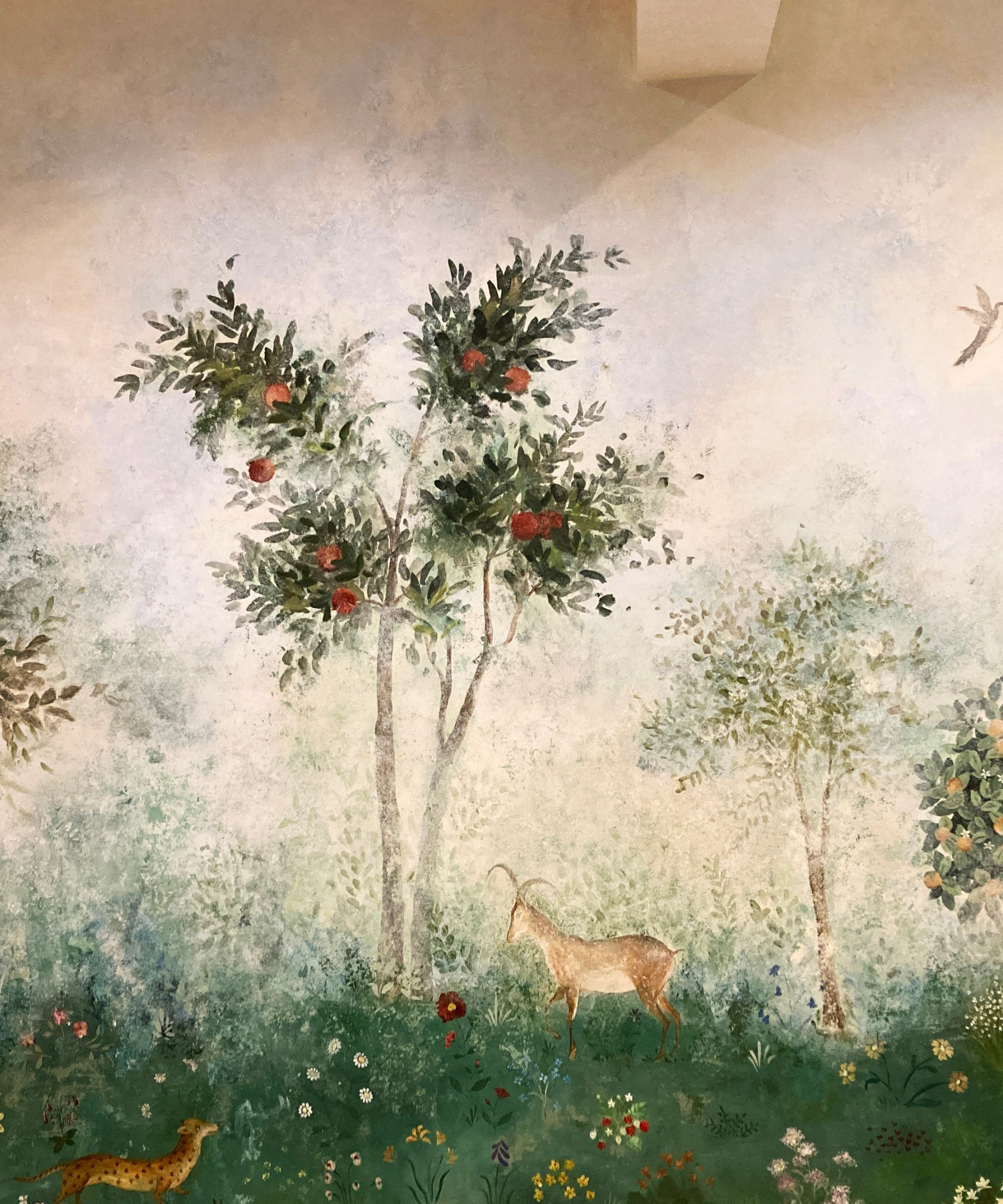 Une peinture murale peinte à la main mythologique