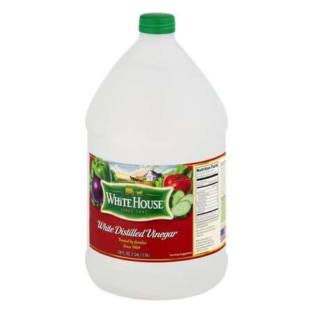 Bouteille de vinaigre distillé blanc à la Maison Blanche, 128 fl oz sur fond blanc