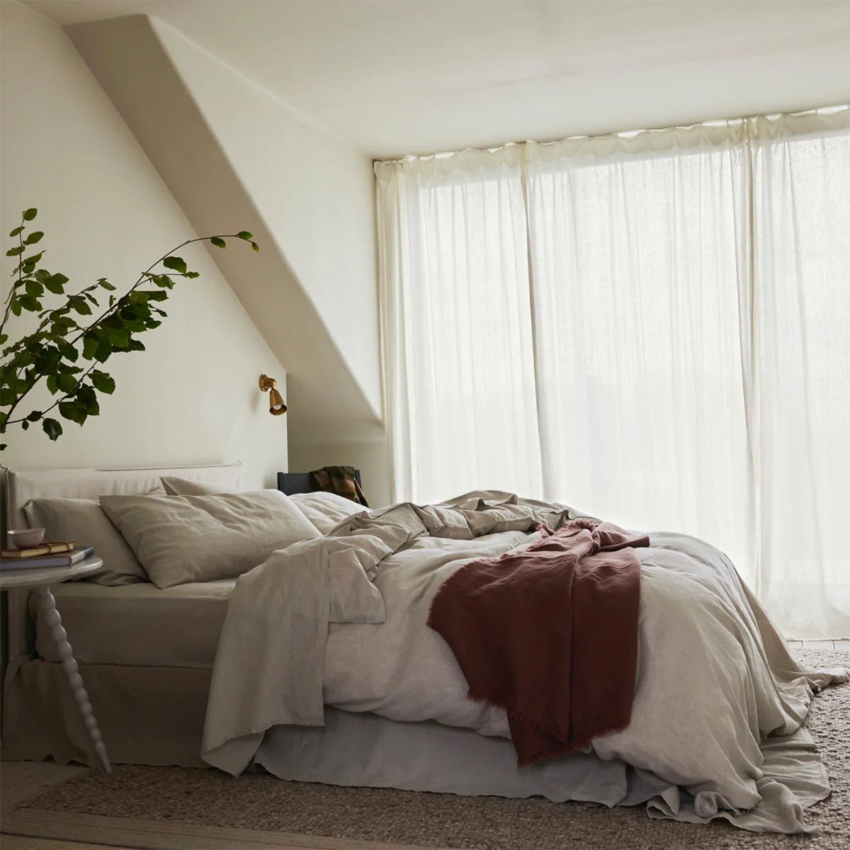 Linge de couleur de pierre