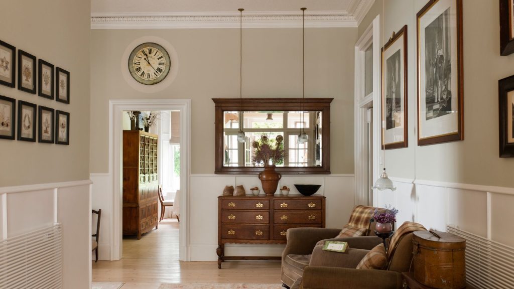Traditional hallway painted in neutral