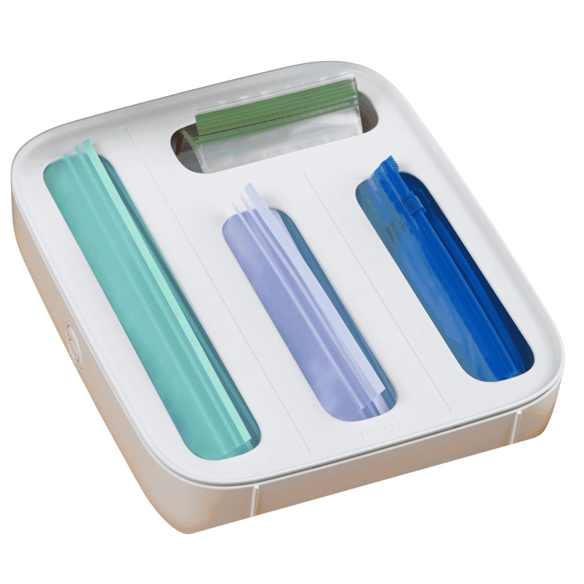 Un support de sac Ziploc blanc