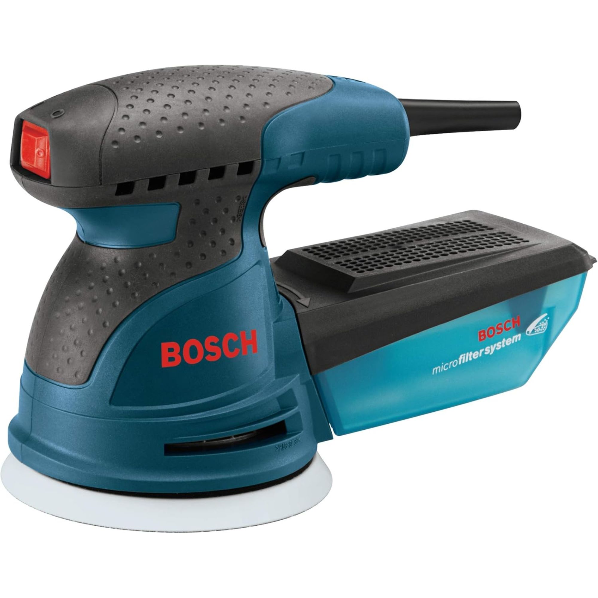 Une ponceuse Bosch noire et bleue
