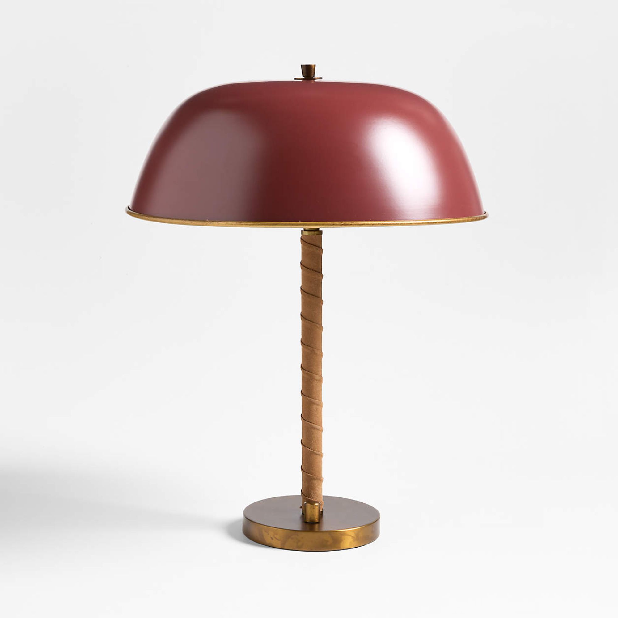 lampe de table en métal rouge