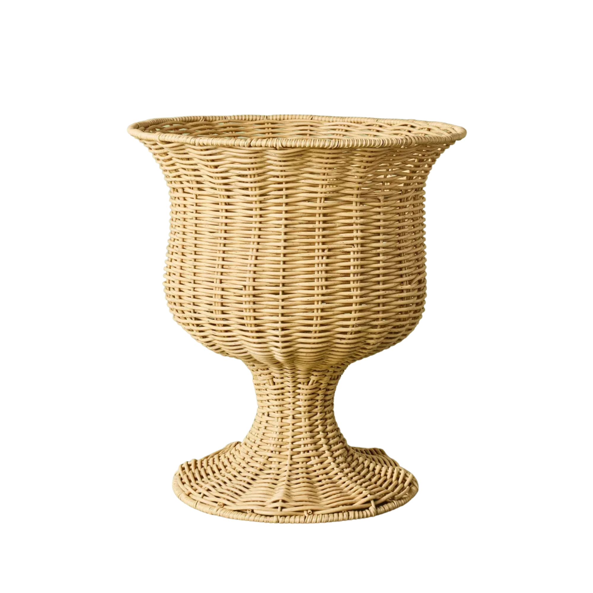 un jardinière en rotin