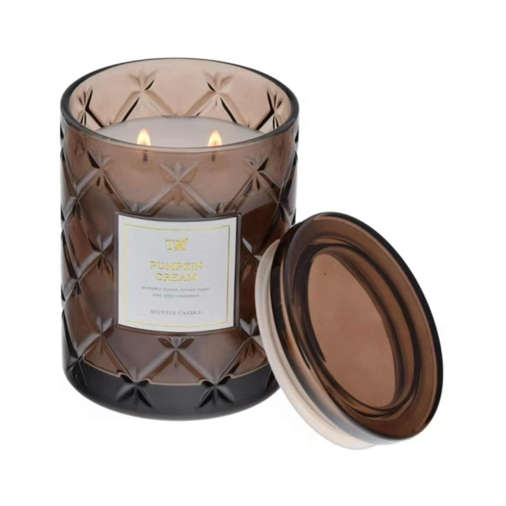 Une bougie de citrouille