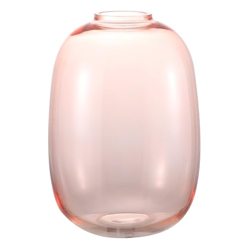 Vase en verre rose Yanwe1, 10 pouces grand vase en verre pour fleurs, grands vases en verre pour décor moderne, vases de plancher pour le salon, table à manger, manteau, étagère, mariage, bureau, entrée, pièce maîtresse