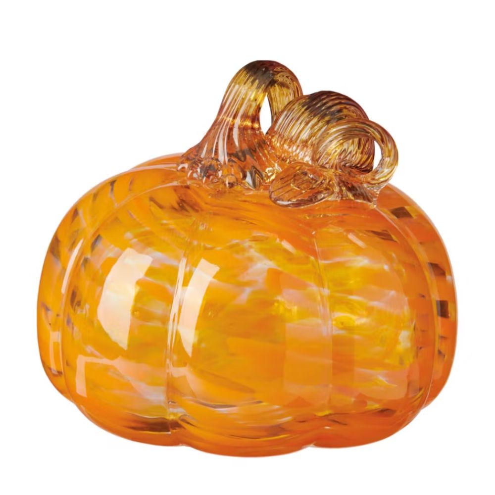 Citrouille en verre artisanal, orange