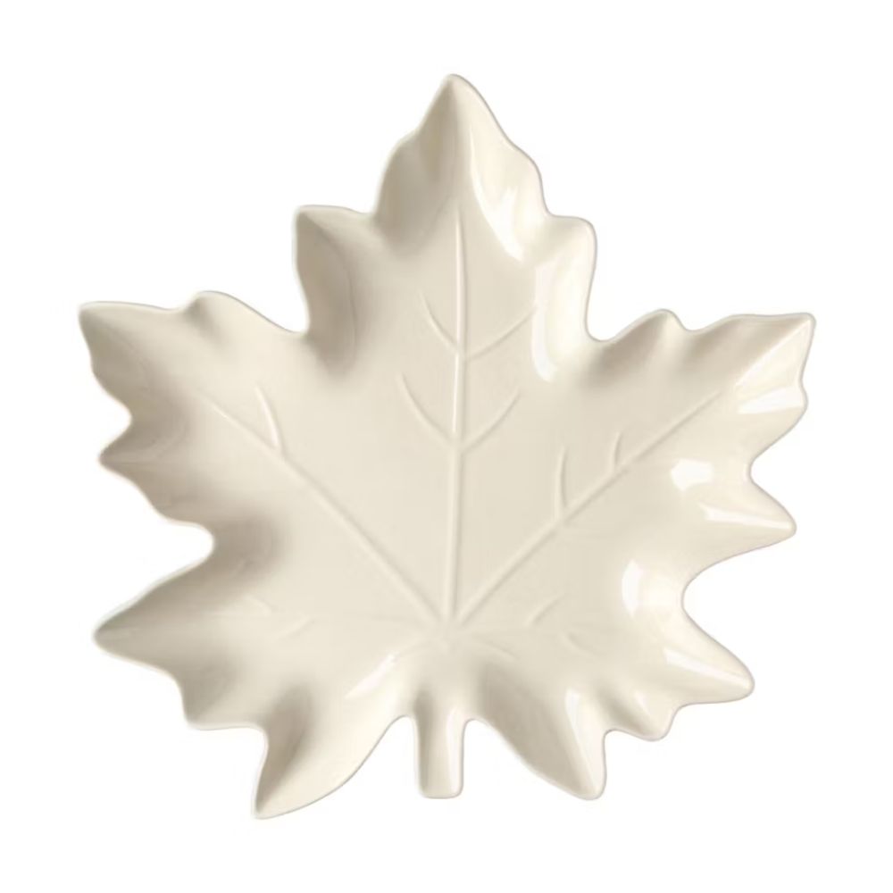 Récolte Platter de service - feuille blanche