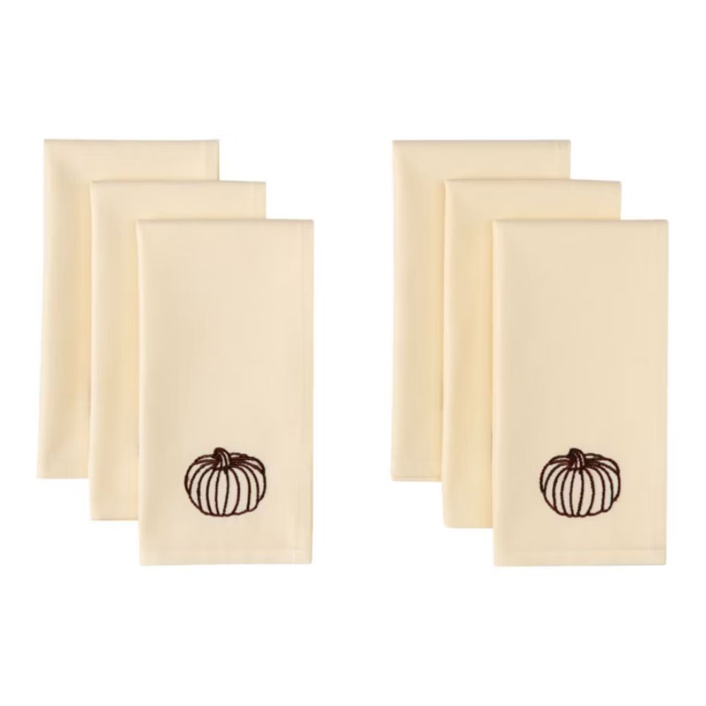 6 serviettes de pack - Pumpkins neutres