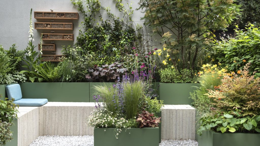 7 herbes ornementales faciles à planter en septembre qui apporteront la texture, le mouvement et la beauté à votre jardin – plantez-les maintenant avant qu’il ne soit trop tard Shrubs, perennials, and grasses growing in raised beds at the Chelsea Flower Show 2025