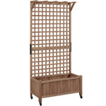 Arlmont & amp; amp; Co. Handmade 72 & amp; Prime; H & amp; Times; 35,5 & amp; Prime; W Boîte de jardinière avec treillis et roues & amp; amp; amp; Avis | Wayfair