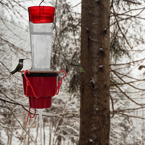 Réfonce de mangeoires à colibris, mangeoires à colibris chauffées pour le chauffage de mangeoires à oiseaux se fixe aux colibris d'alimentation inférieure dans le jardin extérieur d'hiver par temps de congélation (mangeoire non inclus) (1)