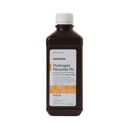 Mckesson Peroxyde d'hydrogène 3 % Antiseptique de premiers secours, solution topique, 16 oz, 1 pièce