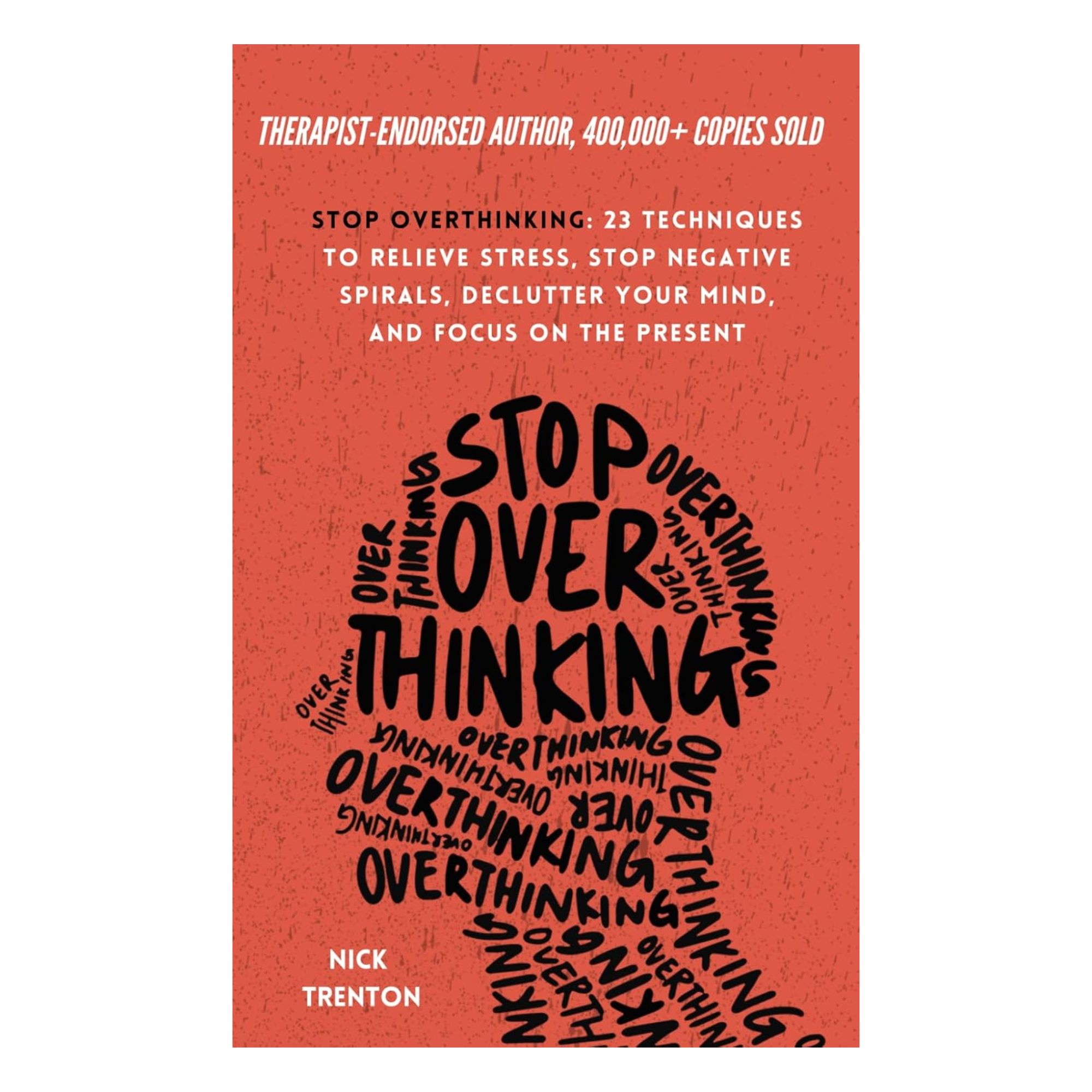 La couverture rouge du livre Stop Overthinking