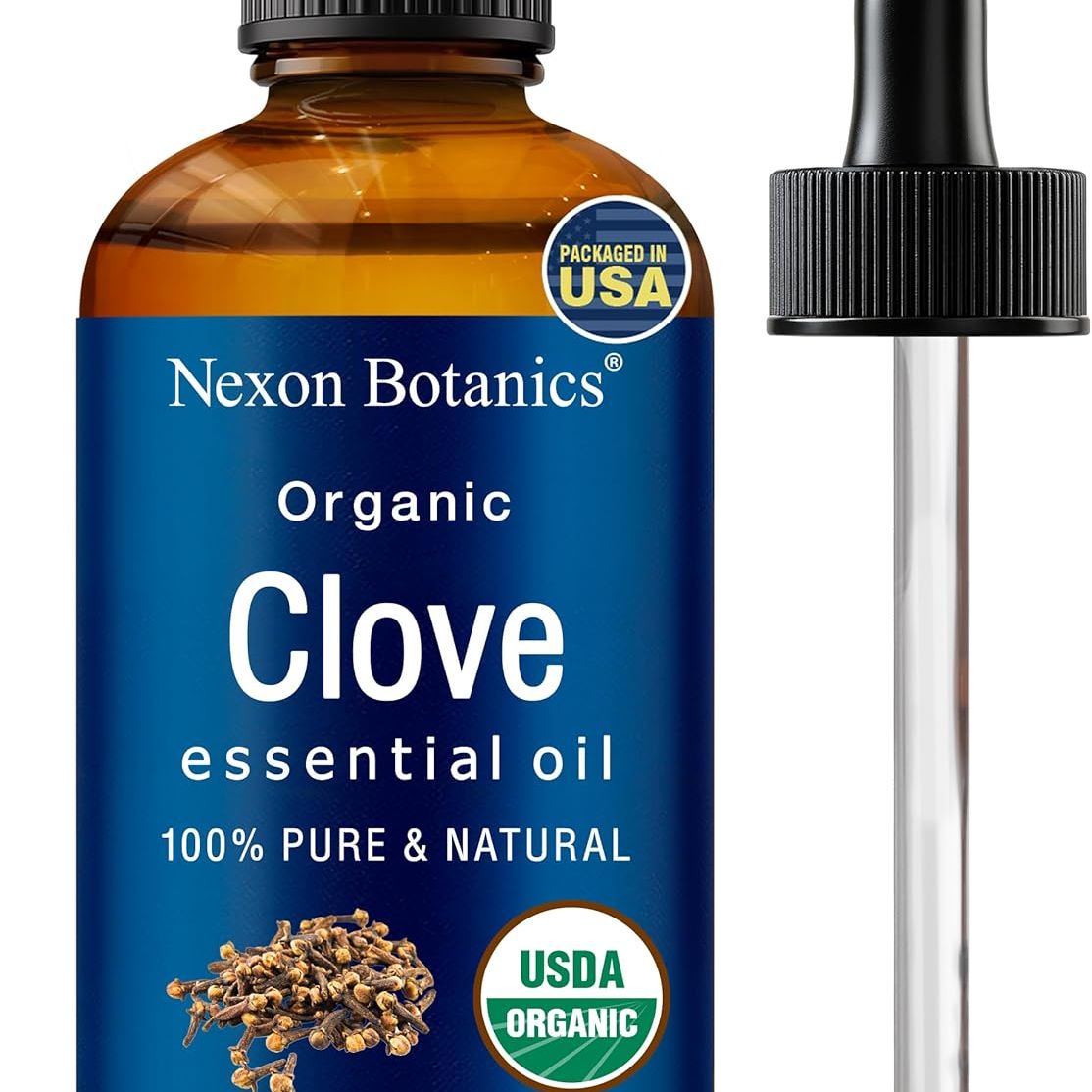 Huile essentielle de clou de girofle biologique 30 ml - Pure, naturelle, non diluée pour les maux de dents, les muscles endoloris, la peau et la peau. Soins capillaires - Huile essentielle apaisante de clou de girofle - Nexon Botanics
