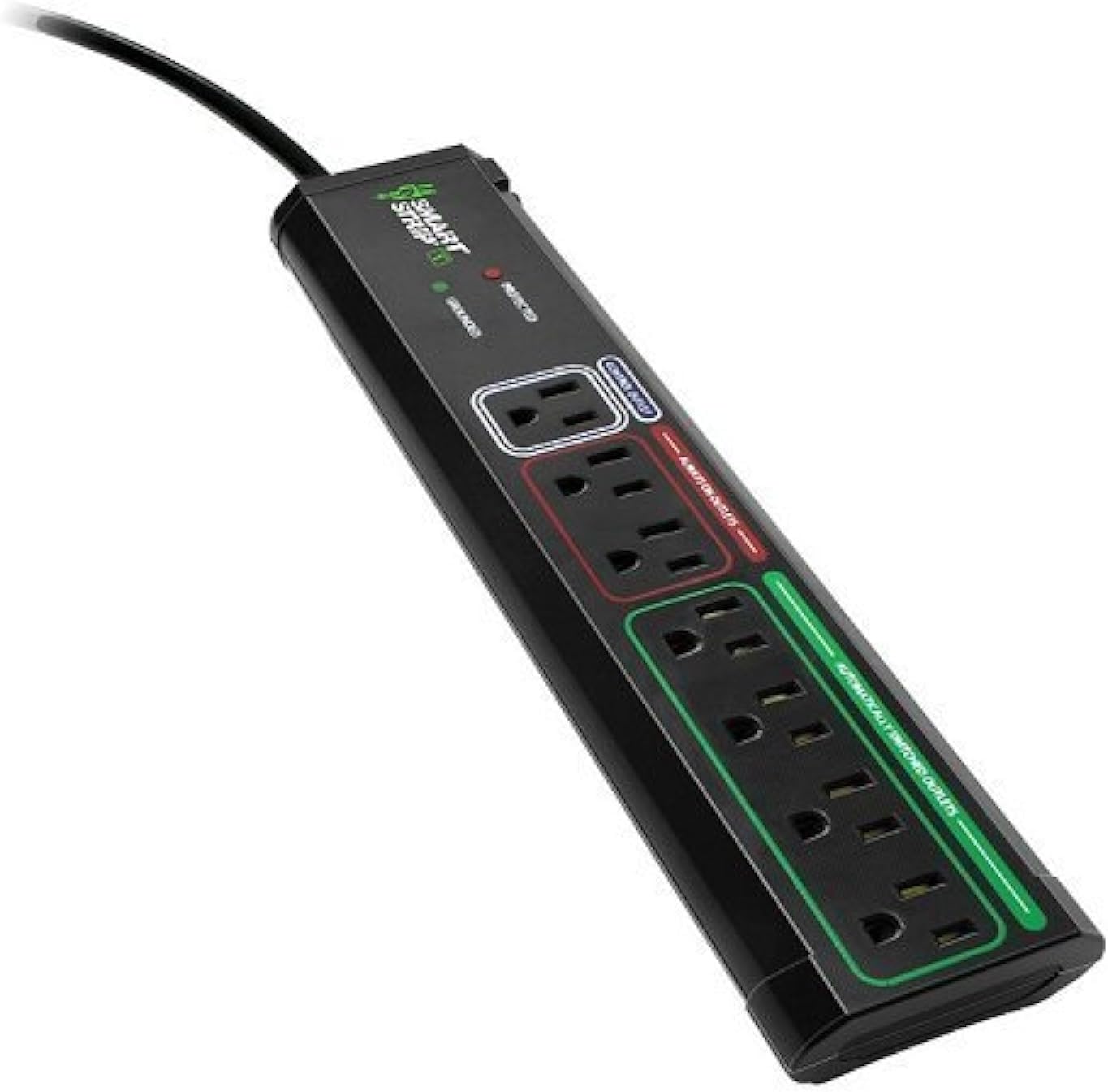Protecteur de surtension à économie d'énergie Smart Strip Ecg-7mvr avec technologie de commutation automatique, 7 prises