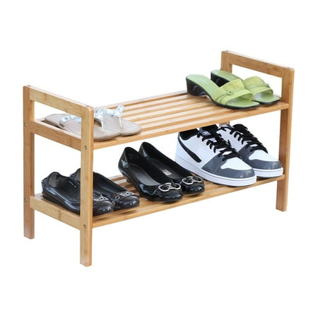 Oceanstar Sr1309 Oceanstar Étagère à chaussures en bambou à 2 niveaux