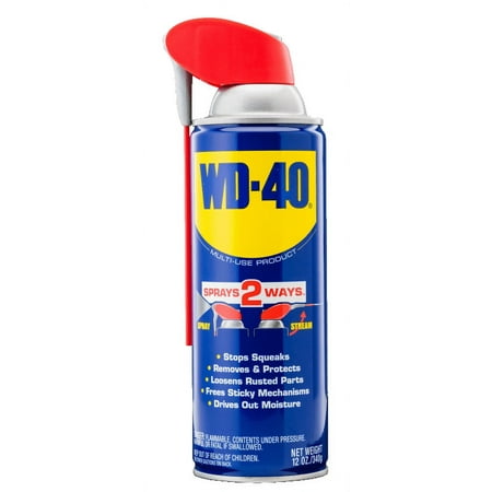 Formule classique WD-40, produit multi-usage avec pulvérisations de paille intelligentes 2 voies, spray lubrifiant multi-usages, 12 oz