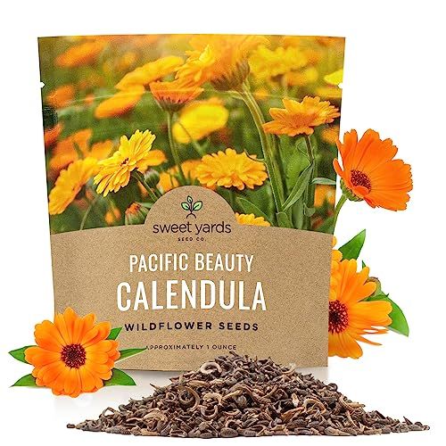 Calendula &lsquo;pacific Beauty Mix&rsquo; &ndash; Paquet extra large - ndash; Plus de 3 000 graines de fleurs sauvages à pollinisation libre et sans OGM - Calendula Officinalis
