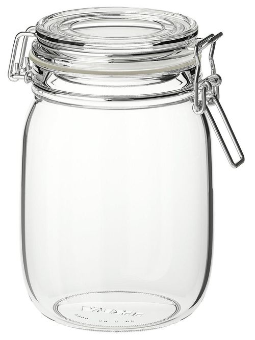 Pot Korken avec couvercle - Verre transparent 34 oz