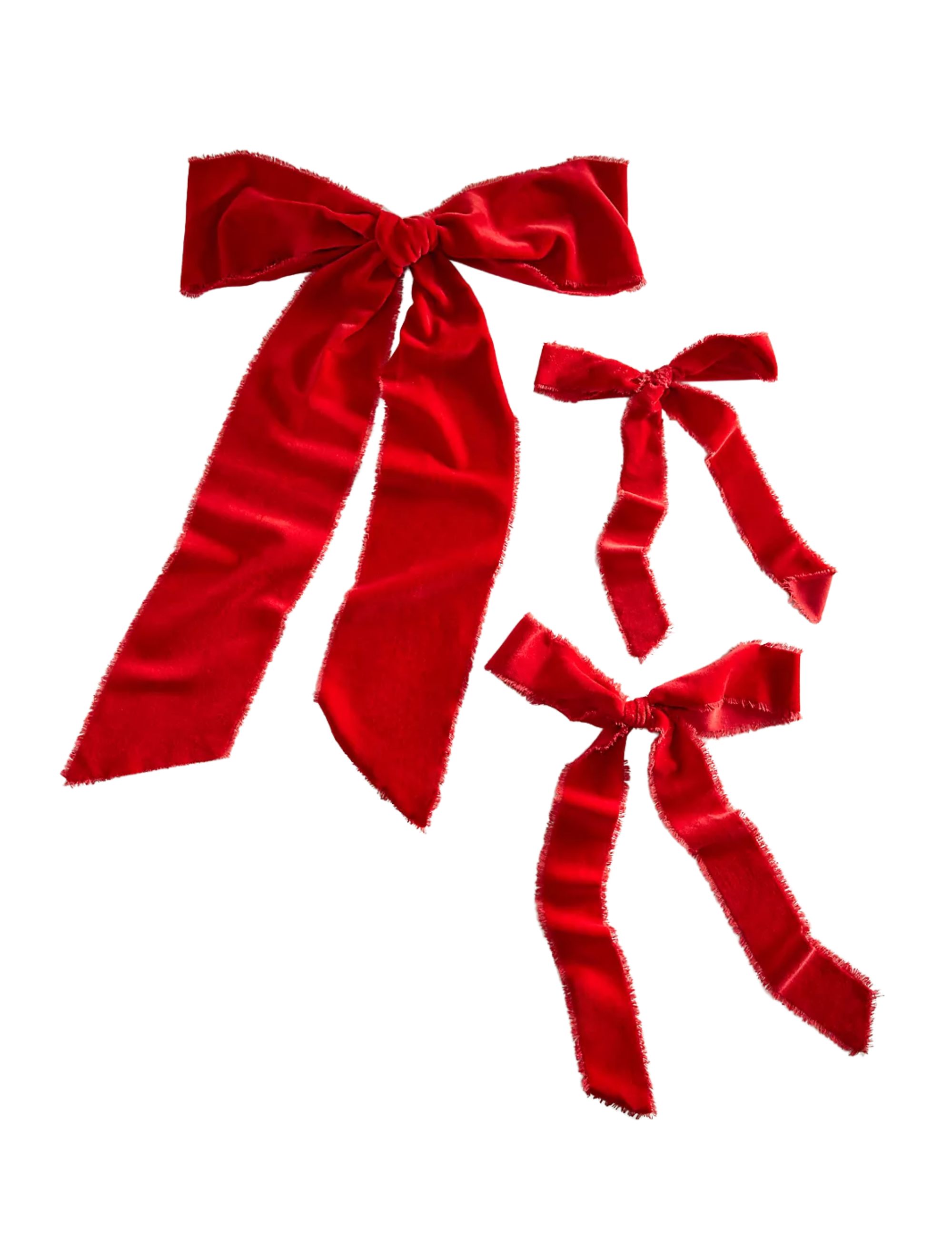 Noeud de ruban de velours rouge