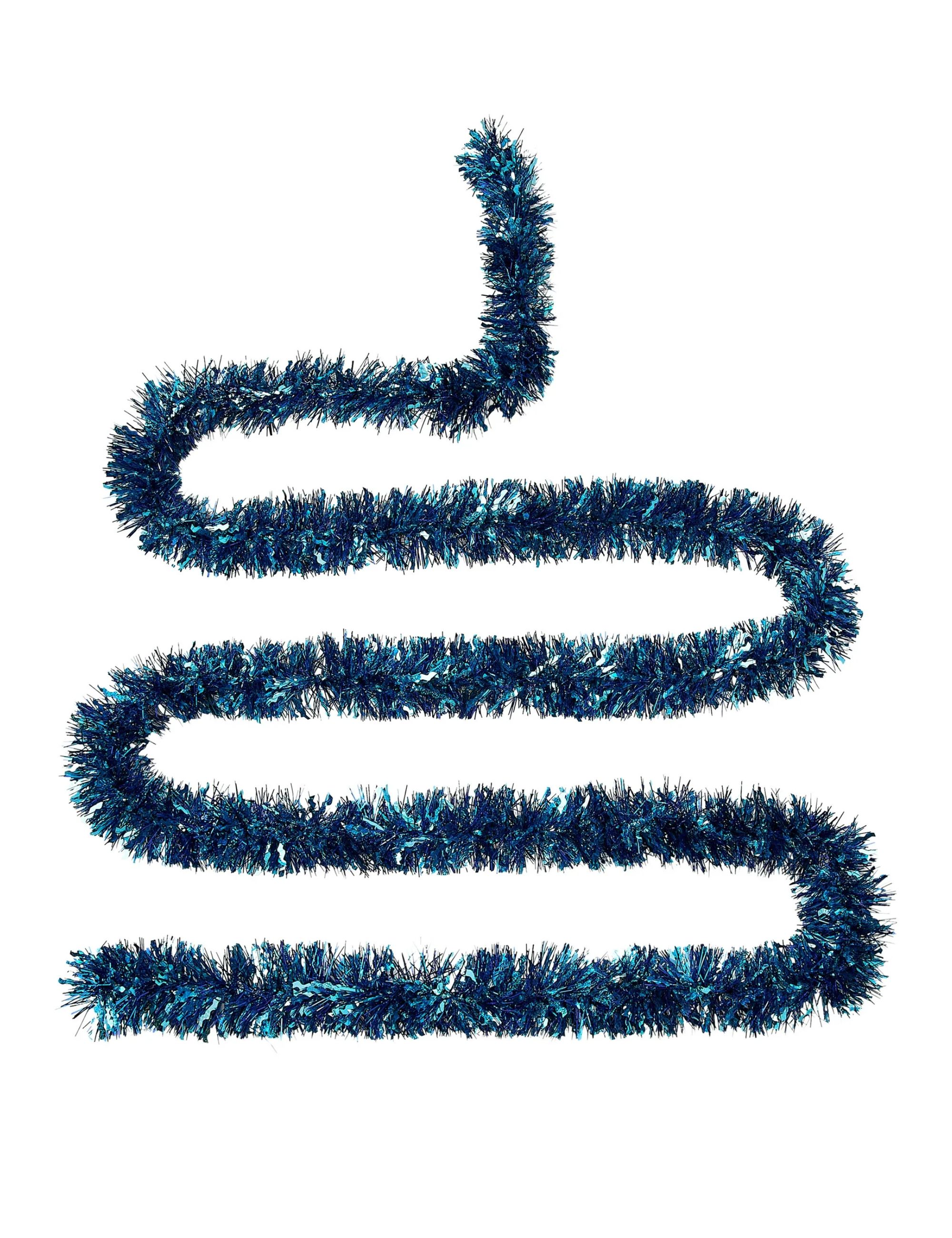 Guirlande de Noël Ice Wiggle avec guirlandes bleues, 12'